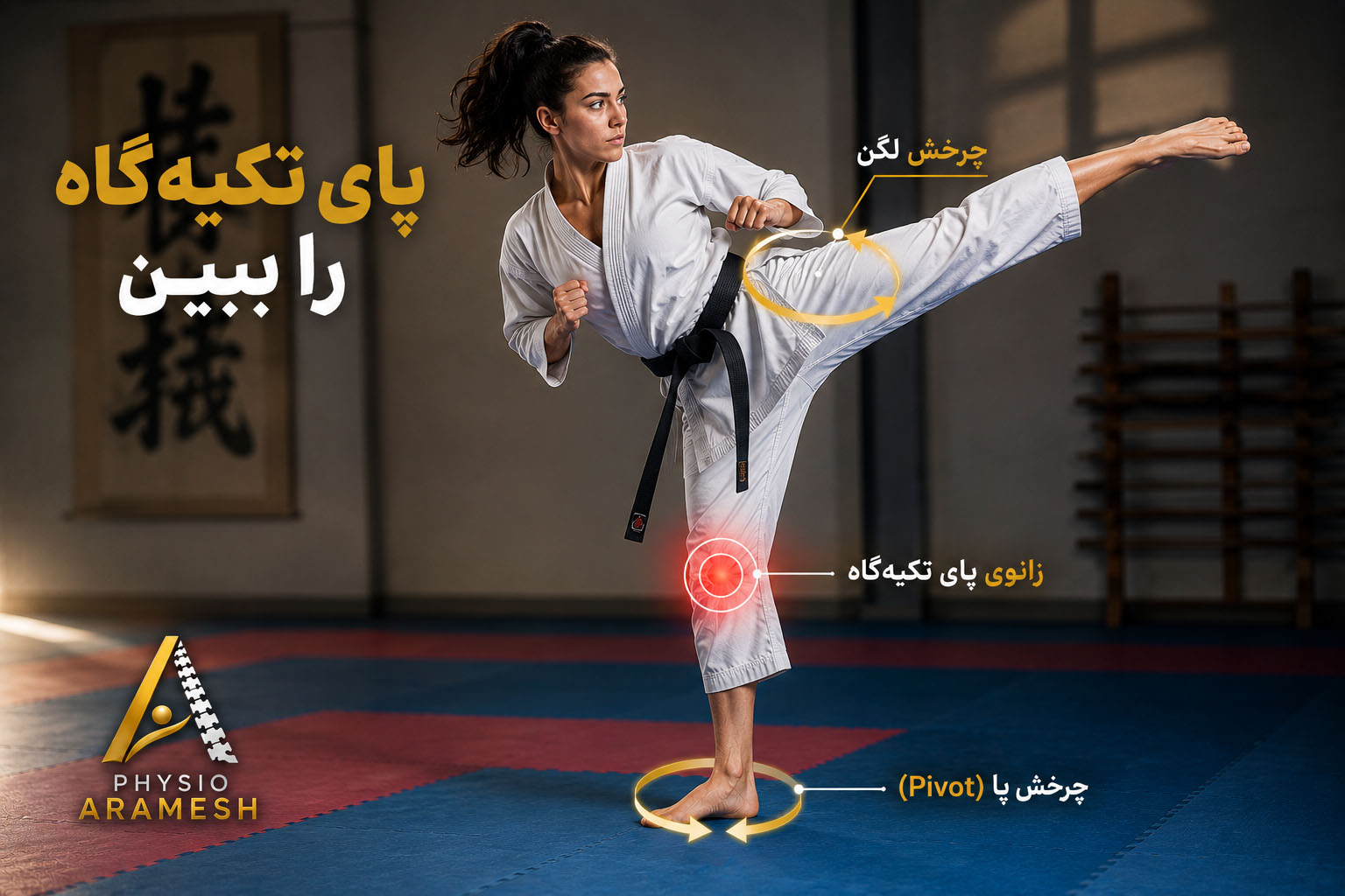 نقش پای تکیه گاه در بیومکانیک ضربه پای کاراته